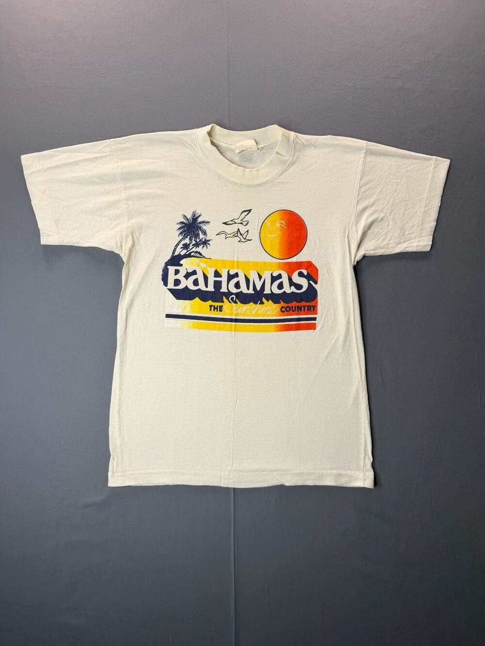 True Vintage 70’s 80’s Bahamas The Sunshine Country Graphic T-Shirt White